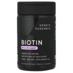 Sports Research, Biotin, 5,000 mcg, 120 Veggie Softgels