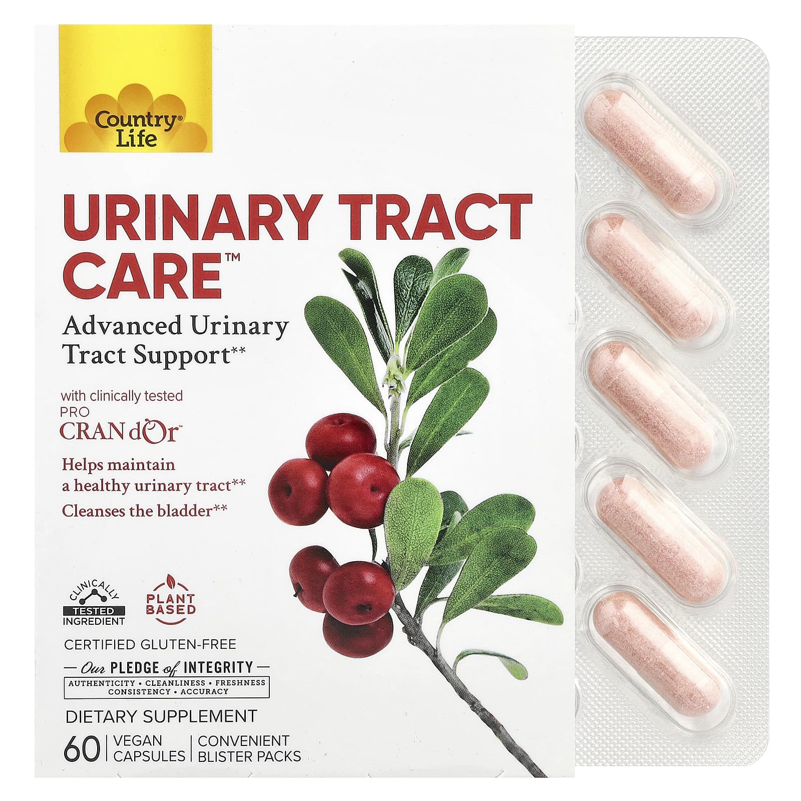 23b67ffa1dcfa1a2 Country Life, Urinary Tract Care™, 60 Vegan Capsules - Image 1