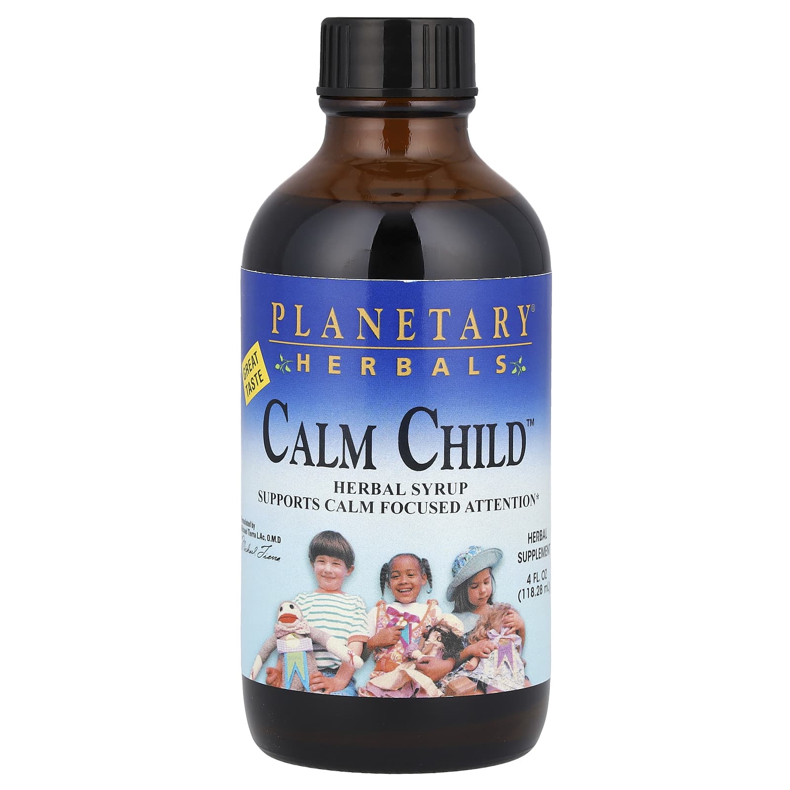 23e1d246b9d68a69 Planetary Herbals, Calm Child™ Herbal Syrup, 4 fl oz (118.28 ml) - Image 1