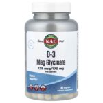 KAL, D-3 Mag Glycinate, 90 VegCaps