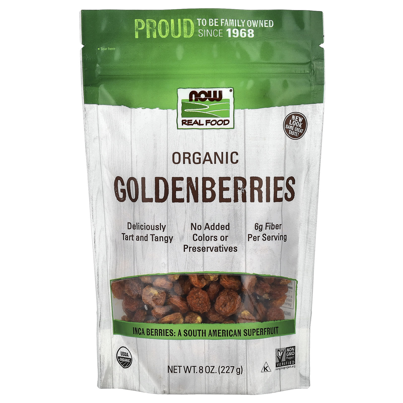 2a32286d94b483c6 NOW Foods, Real Food, Organic Goldenberries, 8 oz (227 g) - Image 1