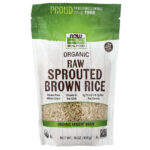 NOW Foods, Real Food, Organic Sprouted Brown Rice, Raw, 16 oz (454 g)