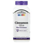 21st Century, Cinnamon plus Chromium, 120 Vegetarian Capsules