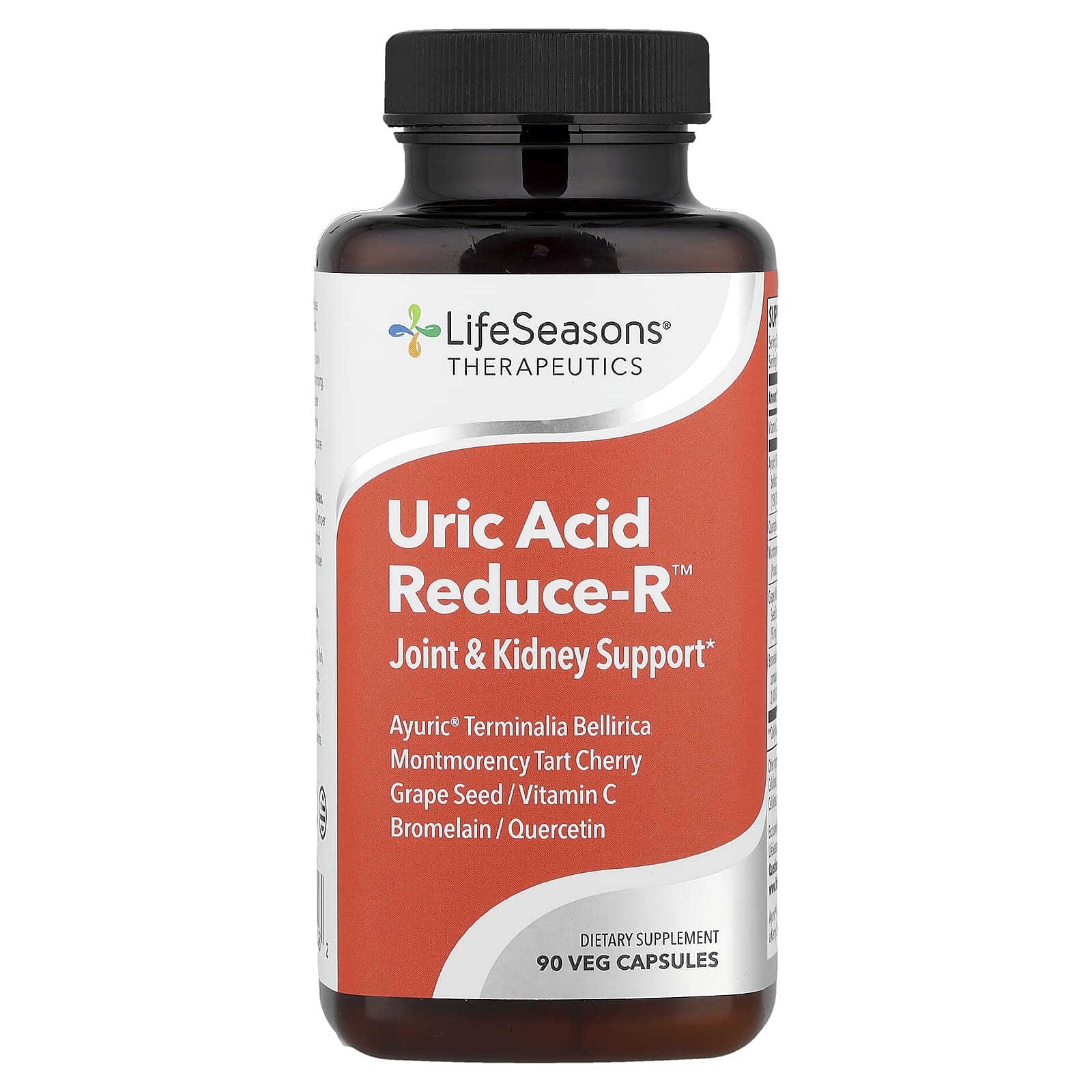 30f3035ee698dad8 LifeSeasons, Therapeutics, Uric Acid Reduce-R™, 90 Veg Capsules - Image 1