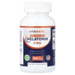 Vitamatic, Melatonin, Natural Berry, 5 mg, 365 Fast Dissolve Tablets