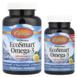 Carlson, Wild Norwegian, EcoSmart® Omega-3, Natural Lemon, 120 Soft Gels