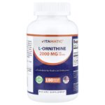 Vitamatic, L-Ornithine, 180 Vegetable Capsules (666 mg per Capsule)