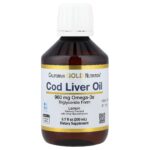 California Gold Nutrition, Cod Liver Oil with Omega-3 Fatty Acids, EPA, DHA, Vitamins A and D, Norwegian, Triglyceride Form, Natural Lemon, 6.7 fl oz (200 ml)