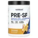 Nutricost, Performance, Pre-SF, Stimulant-Free Pre-Workout Complex, Peach Mango, 15.6 oz (438 g)