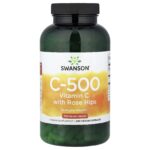 Swanson Vitamins, C-500, Vitamin C with Rose Hips, 400 Vegan Capsules