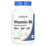 Nutricost, Vitamin B6, 100 mg, 240 Capsules