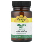 Country Life, Vitamin B12, 1,000 mcg, 60 Tablets