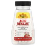 Country Life, Acid Rescue™, Calcium Carbonate, Berry, 60 Chewable Tablets