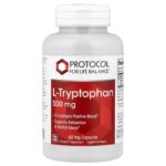 Protocol for Life Balance, L-Tryptophan, 500 mg, 60 Veg Capsules