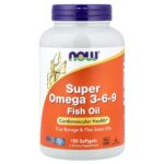NOW Foods, Super Omega 3-6-9 Fish Oil, 180 Softgels