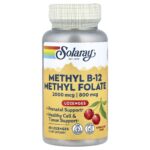 Solaray, Methyl B-12 Methyl Folate, Natural Cherry, 60 Lozenges