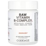 Codeage, Raw Vitamin B-Complex, 60 Vegetable Capsules