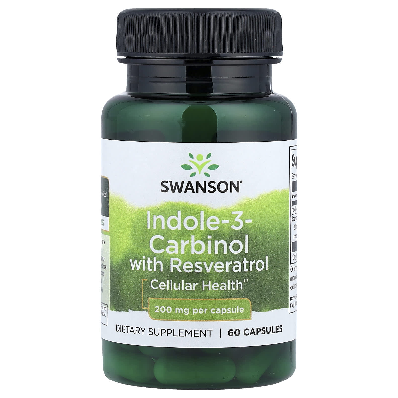 40faa35cb8b9ce7e Swanson Vitamins, Indole-3-Carbinol with Resveratrol, 60 Capsules - Image 1
