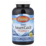 Carlson, Teen's Smart Catch®, Natural Lemon, 180 Soft Gels