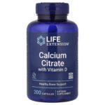 Life Extension, Calcium Citrate with Vitamin D, 200 Capsules