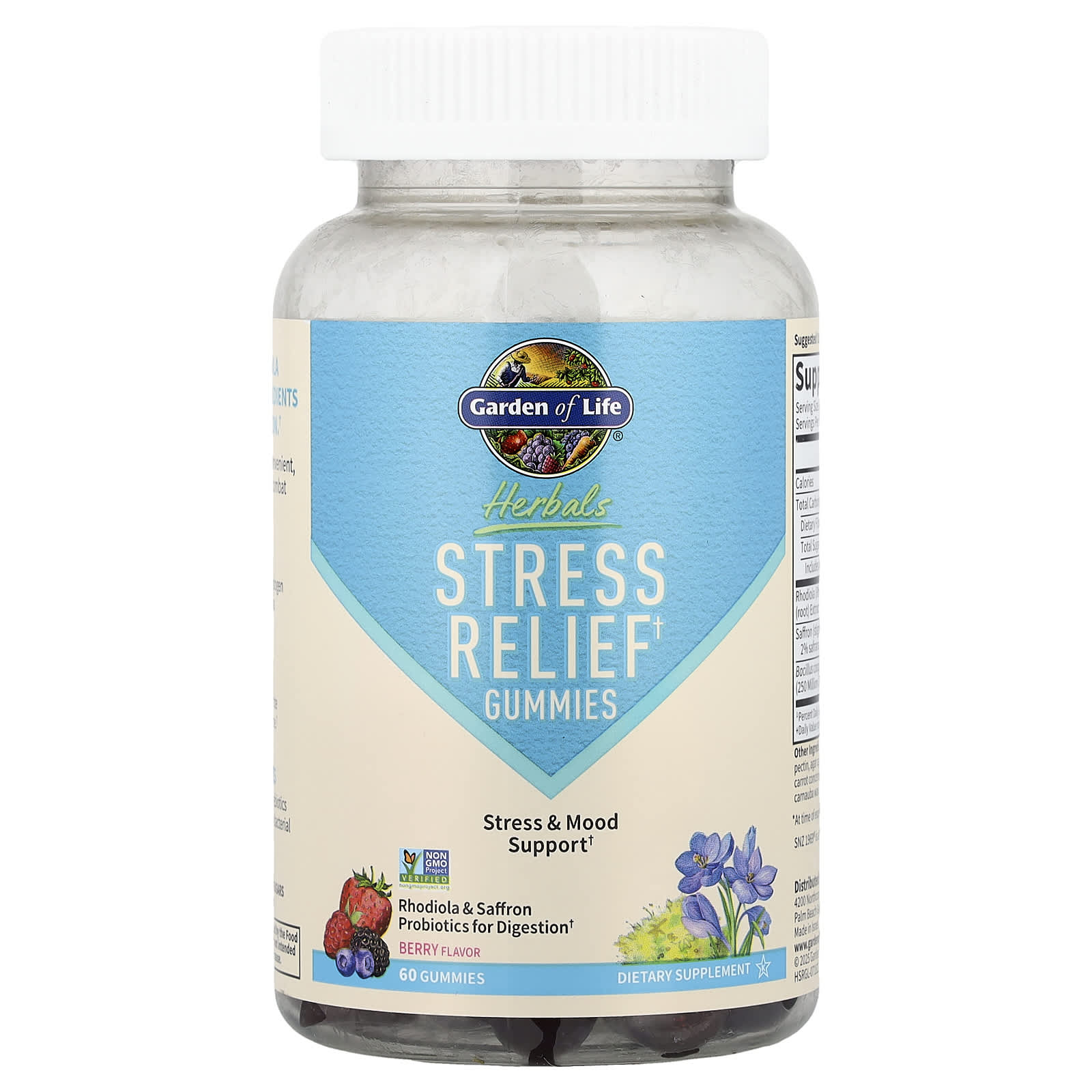 44765ffd750ff971 Garden of Life, Herbals, Stress Relief Gummies, Berry, 60 Gummies - Image 1