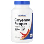 Nutricost, Cayenne Pepper, 530 mg, 240 Capsules