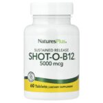 NaturesPlus, Shot-O-B12®, Sustained Release, 5,000 mcg, 60 Tablets