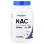 Nutricost, NAC, 600 mg, 120 Capsules