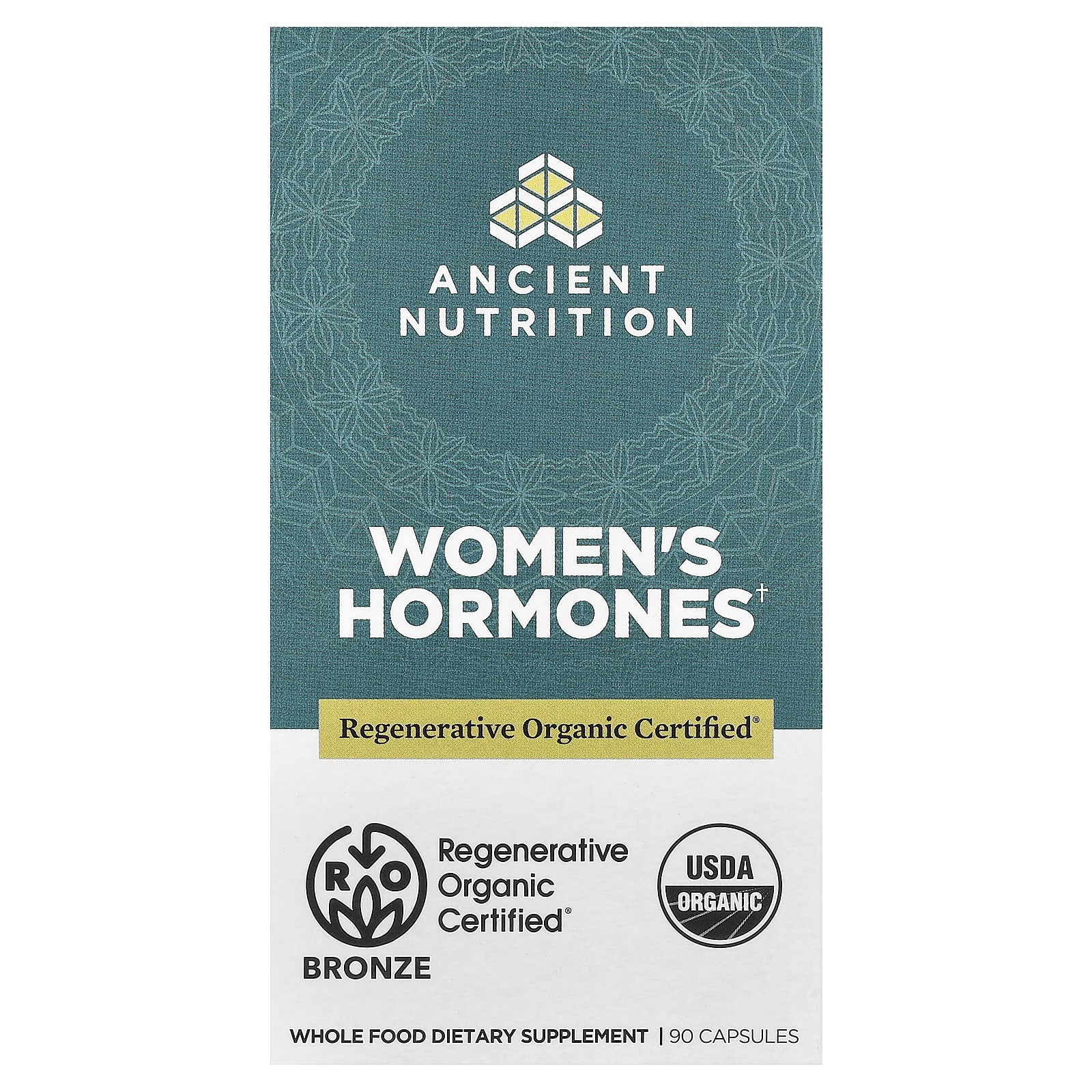 4ce9b73946dad0d6 Ancient Nutrition, Women's Hormones, 90 Capsules - Image 1