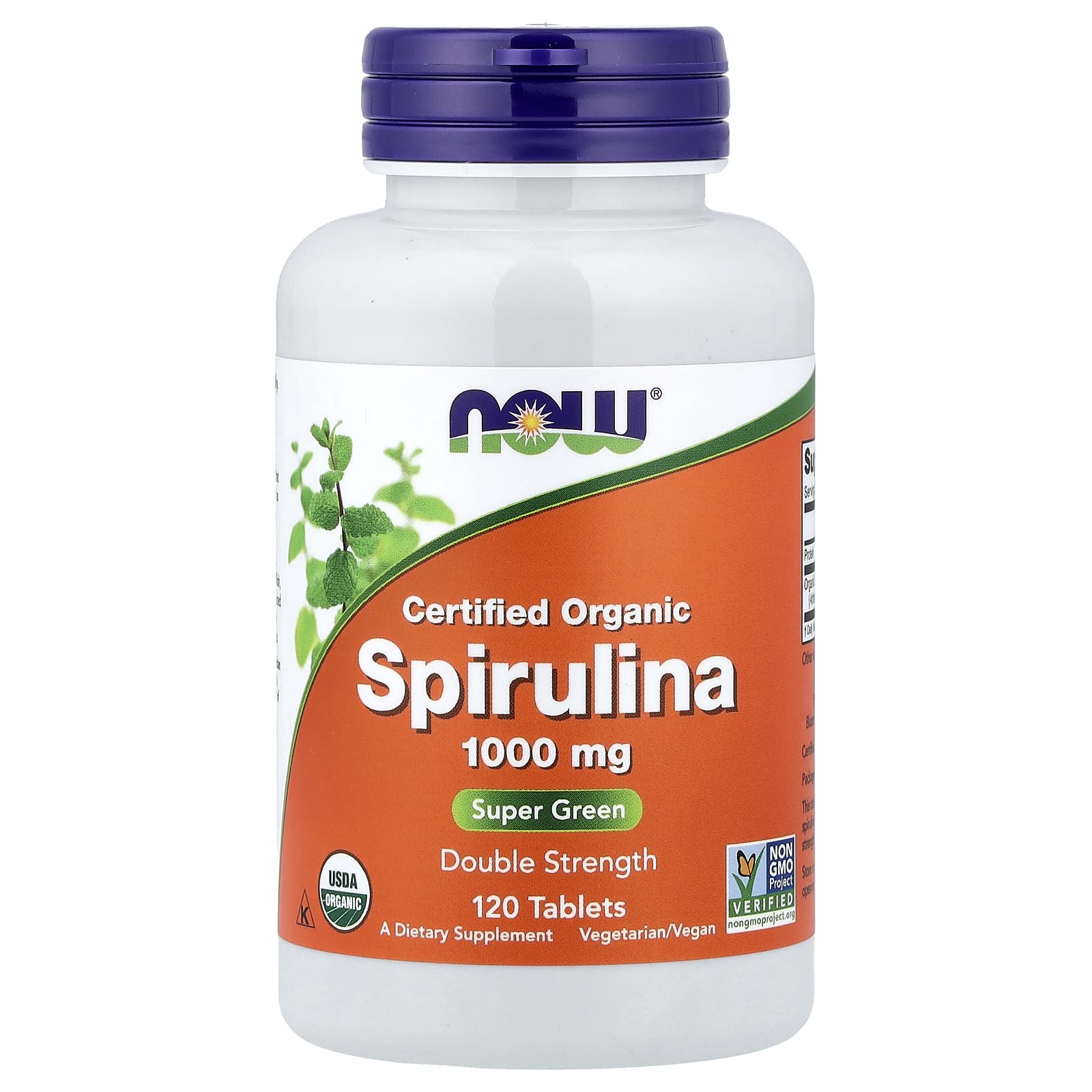 4daa2bcddb9879c8 NOW Foods, Spirulina, 1,000 mg, 120 Tablets - Image 1