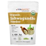 Vitamatic, Organic Ashwagandha Powder, 16 oz (454 g)