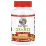MaryRuth's, Organic D3 + B12 Gummies, Strawberry, 60 Gummies