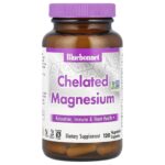 Bluebonnet Nutrition, Chelated Magnesium, 120 Vegetable Capsules (100 mg per Capsule)