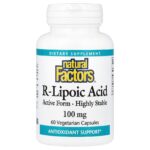 Natural Factors, R-Lipoic Acid, 60 Vegetarian Capsules