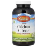 Carlson, Chewable Calcium Citrate, Natural Vanilla, 250 mg, 120 Vegetarian Tablets