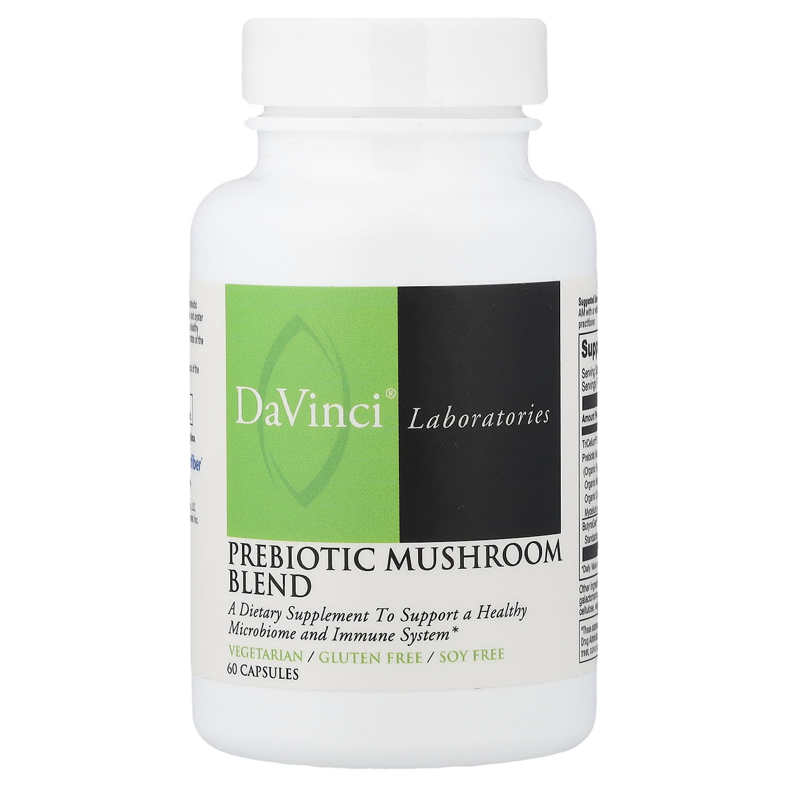 64fbda60f6d88f82 DaVinci Laboratories, Prebiotic Mushroom Blend, 60 Capsules - Image 1