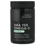 Sports Research, DHA 700 Omega-3, Plant-Based, 90 Veggie Softgels