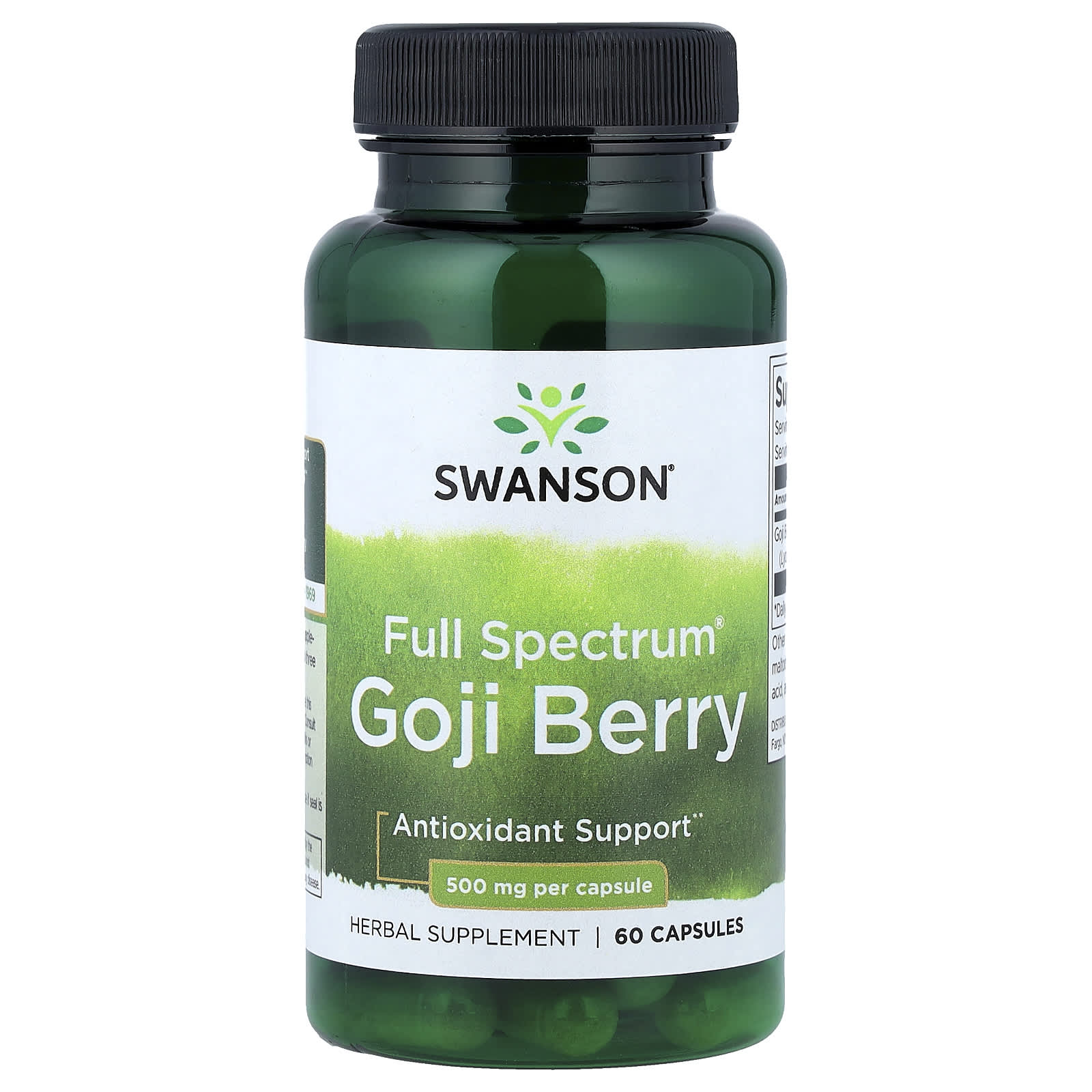 69aa47e6ae2aee2a Swanson Vitamins, Full Spectrum®, Goji Berry, 500 mg, 60 Capsules - Image 1