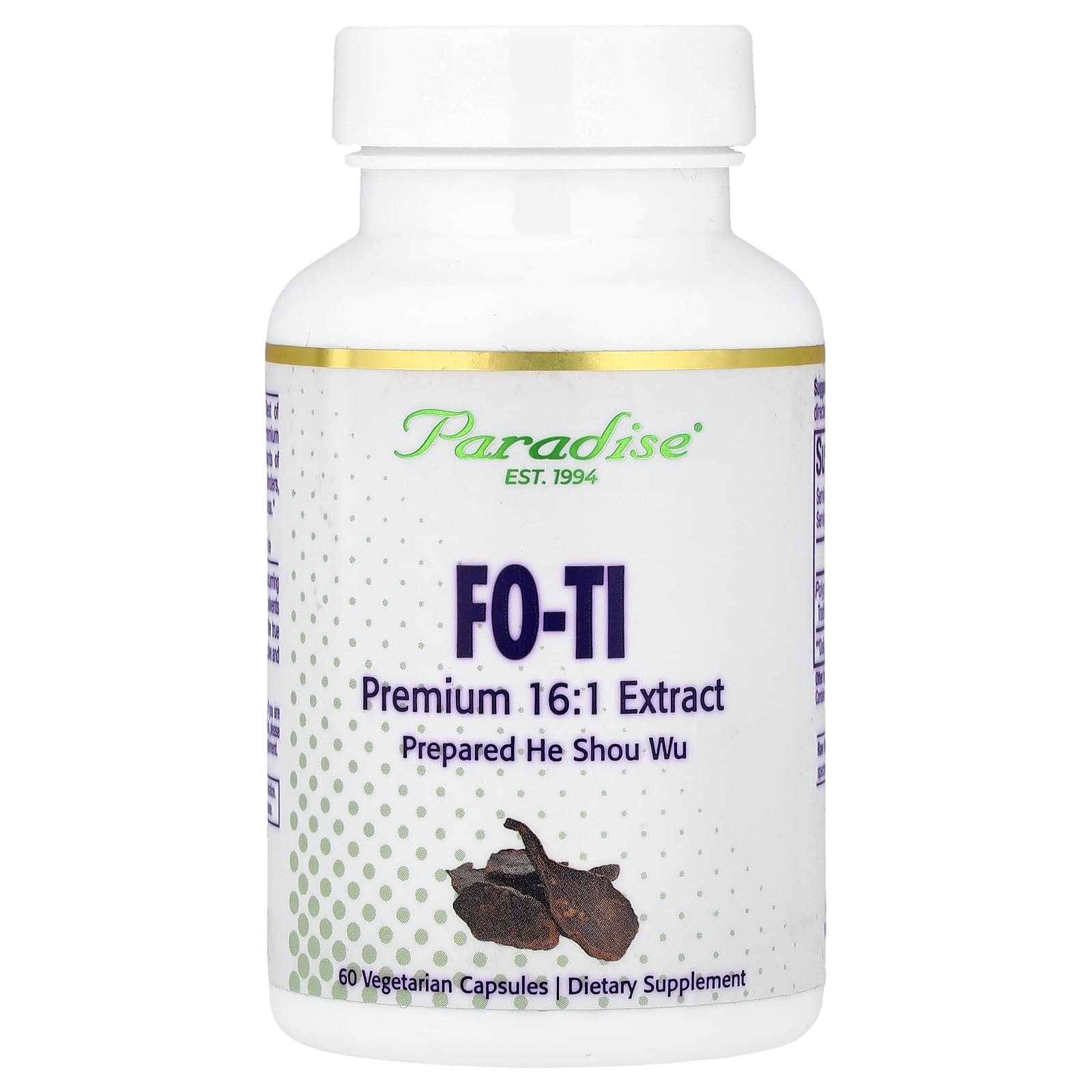 6a7150c166a0cb48 Paradise Herbs, Fo-Ti, 60 Vegetarian Capsules (500 mg per Capsule) - Image 1