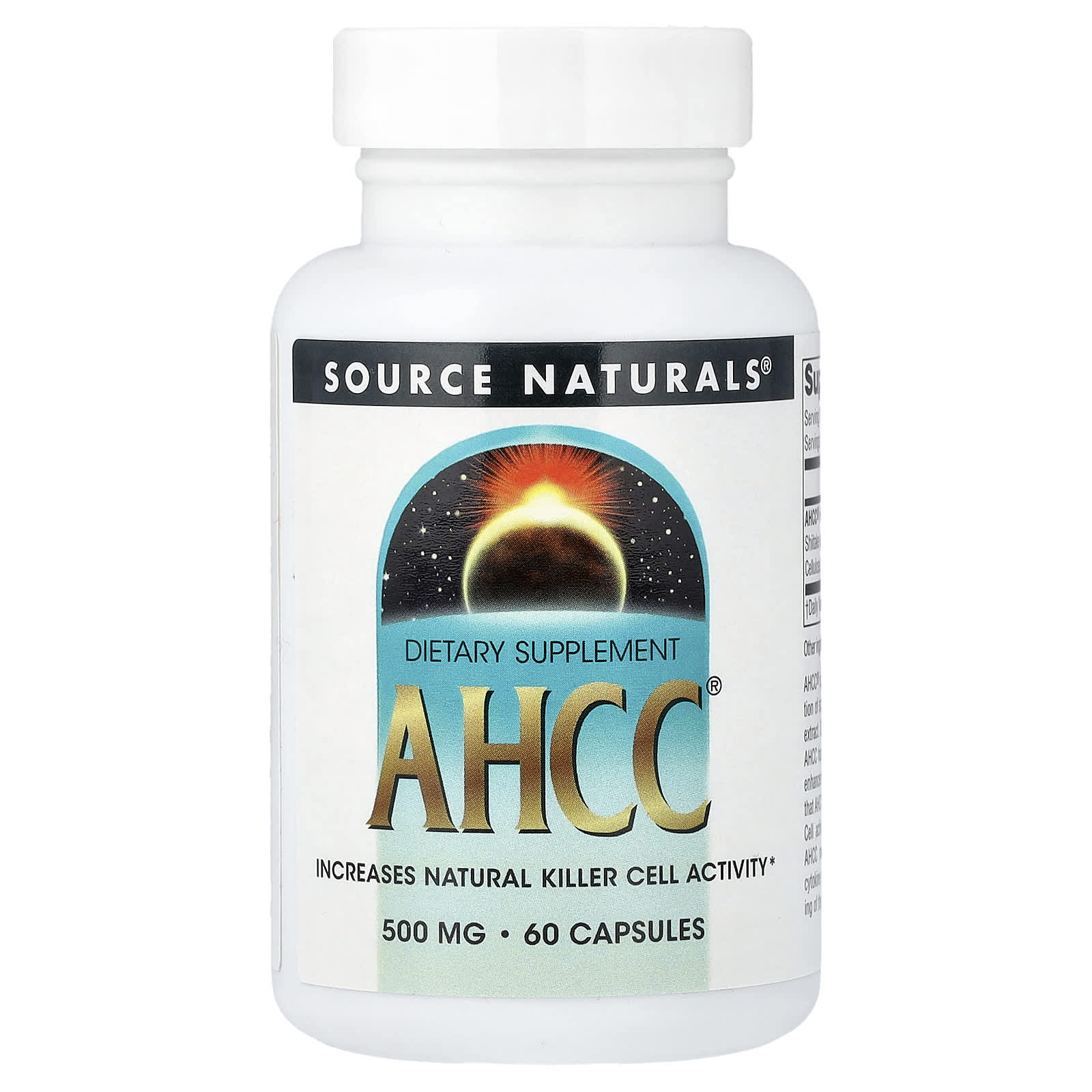 6aabca45ffe13d37 Source Naturals, AHCC®, 60 Capsules (0.5 g per Capsule) - Image 1