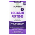 Swanson Vitamins, Collagen Peptides, Unflavored, 20 Stick Packs, 0.35 oz (10 g) Each