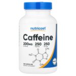 Nutricost, Caffeine , 200 mg , 250 Capsules