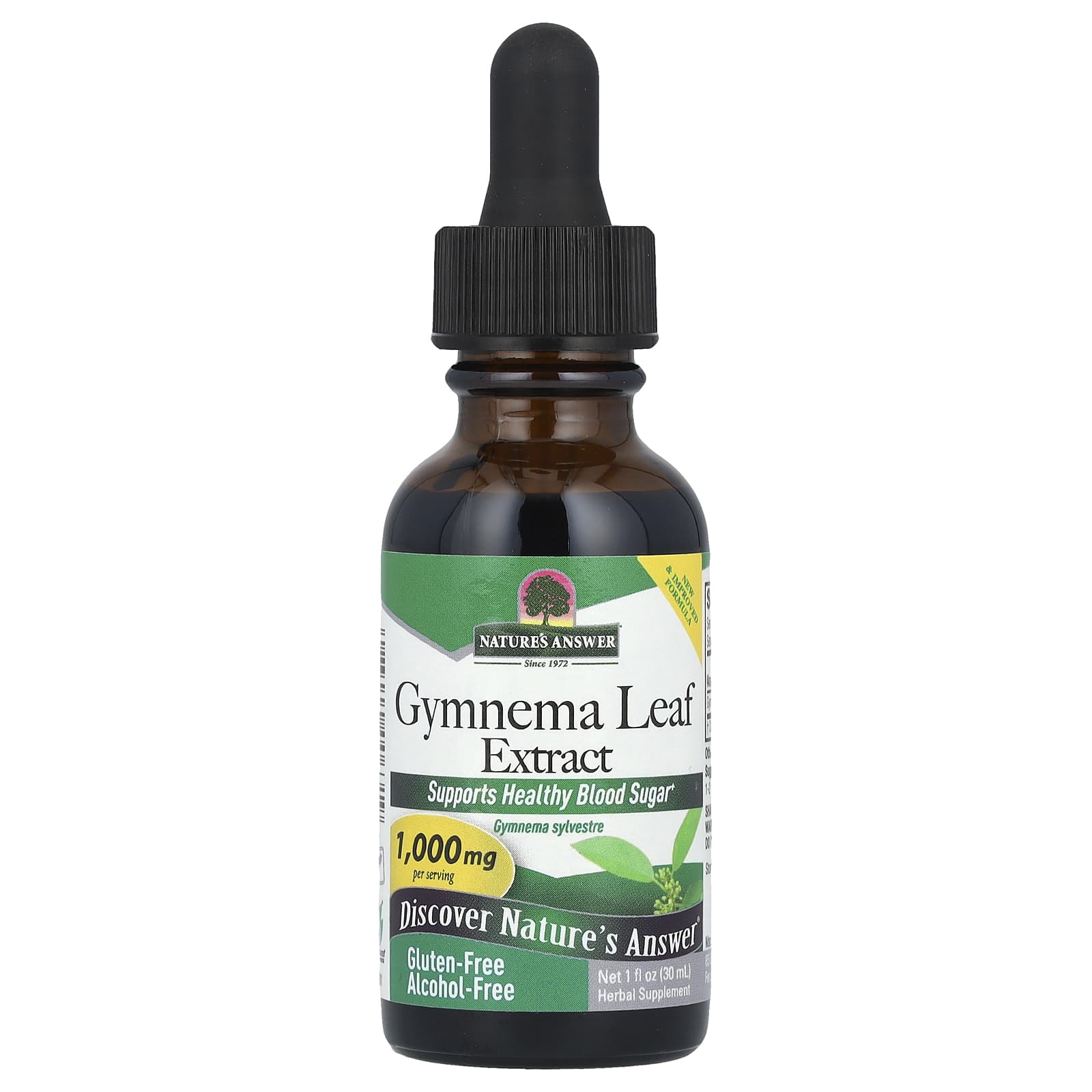 6de034e3d9726828 Nature's Answer, Gymnema Leaf Extract, Alcohol-Free, 1,000 mg , 1 fl oz (30 ml) - Image 1