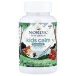 Nordic Naturals, Kids Calm Gummies, Ages 3+, Strawberry Watermelon, 60 Gummies