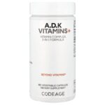 Codeage, A, D, K Vitamins+, 180 Vegetable Capsules