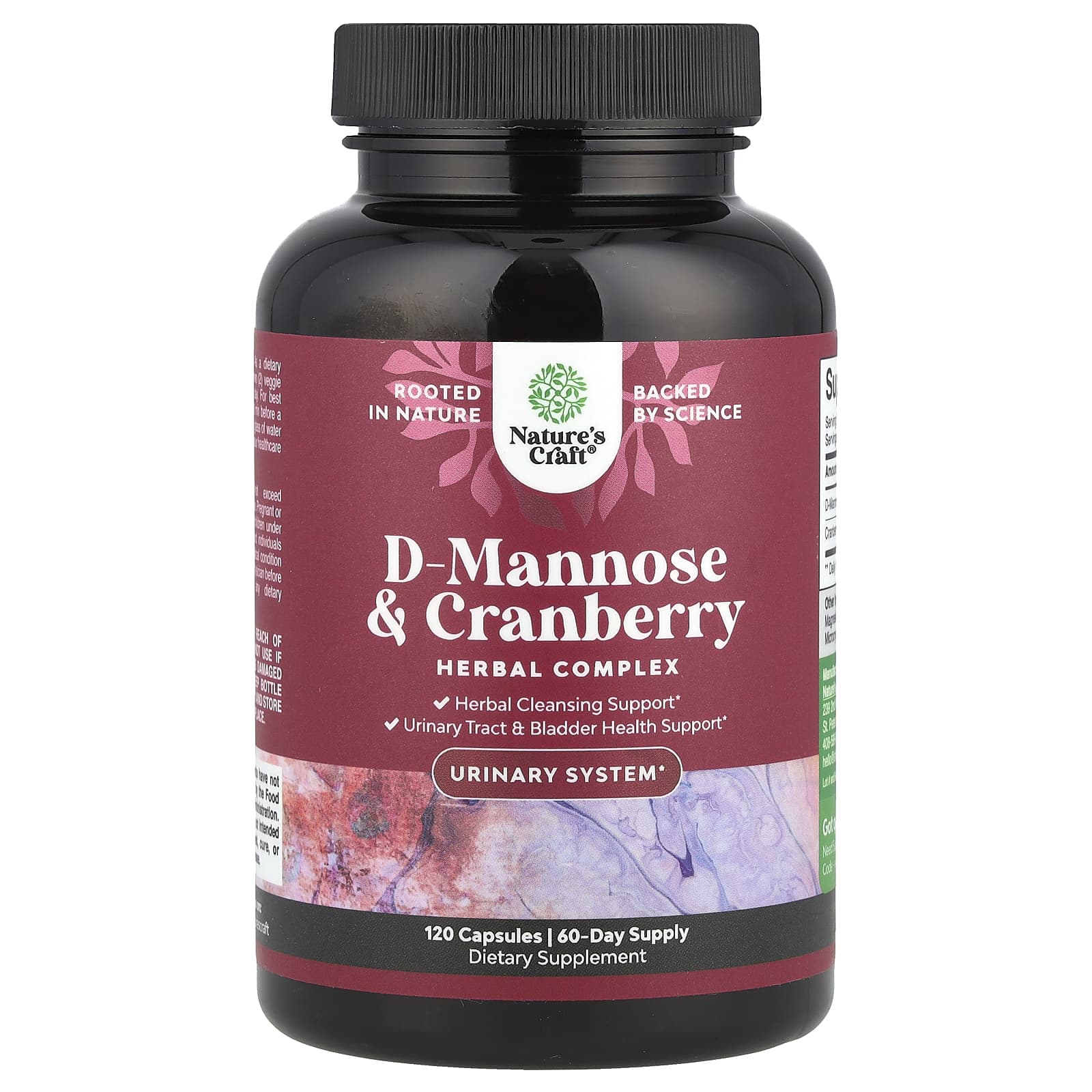 713ffbb54b9c9263 Nature's Craft, D-Mannose & Cranberry , 120 Capsules - Image 1