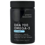 Sports Research, DHA 700 Omega-3, Wild Caught, 90 Softgels