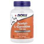 NOW Foods, Acetyl-L Carnitine, 750 mg, 90 Tablets