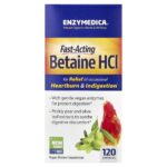 Enzymedica, Fast-Acting Betaine HCl, 120 Capsules