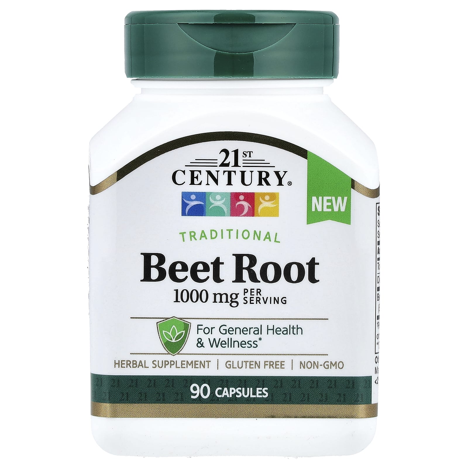7b1d46b8a549423e 21st Century, Beet Root, 90 Capsules (500 mg per Capsule) - Image 1